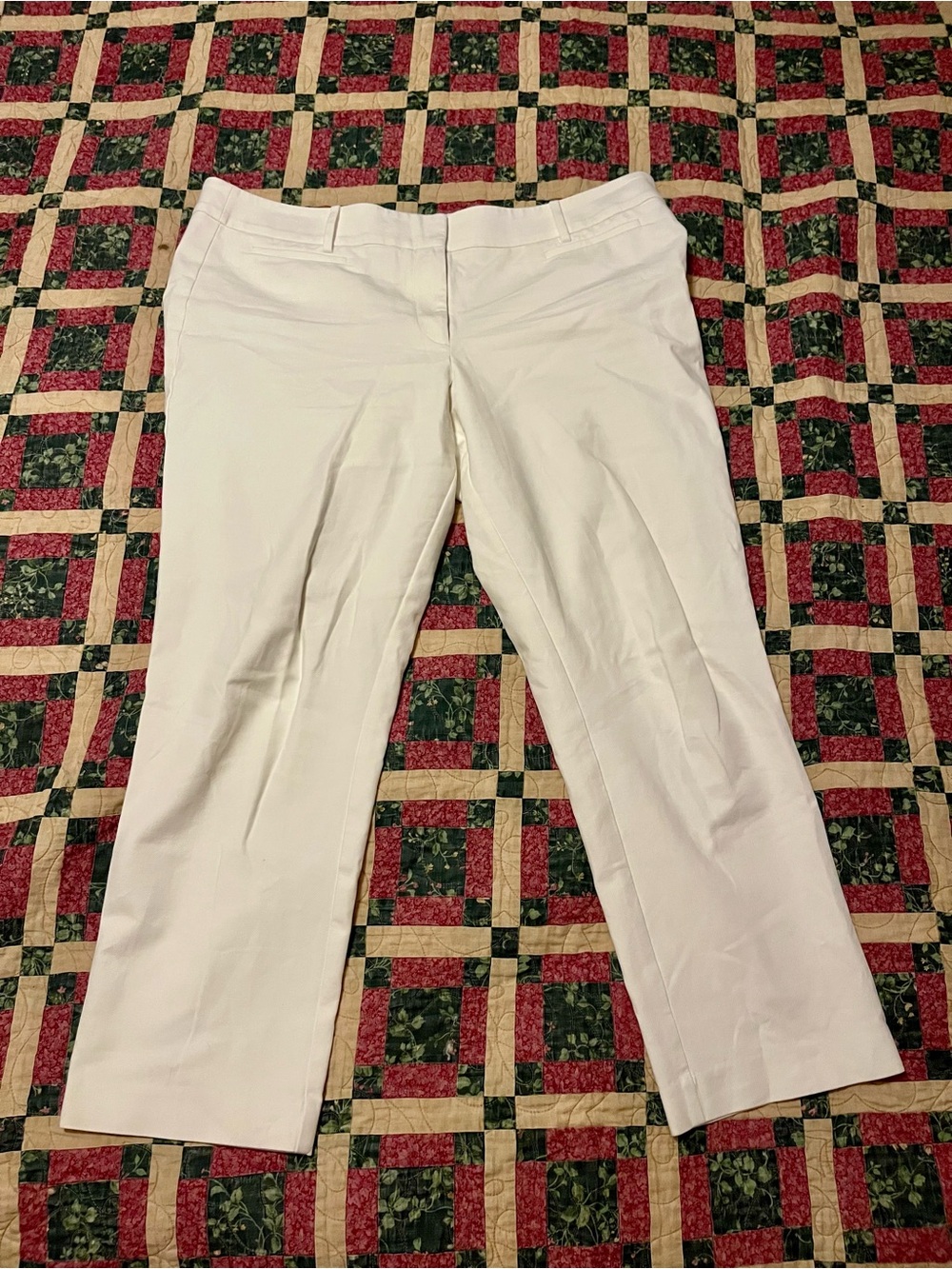 LOFT White Marisa Stretch Dress Pants
